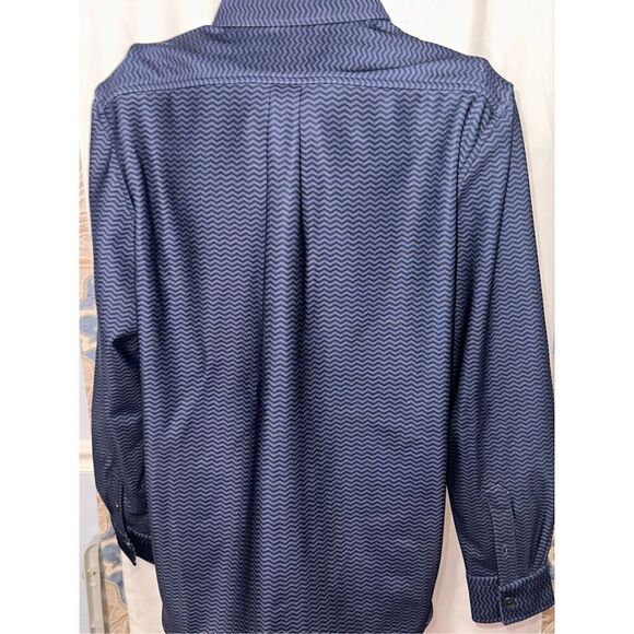 EXCELLENT CONDITION CONSTRUCT 4-Way Stretch zig zag striped design Long Sleeve S - Picture 10 of 11